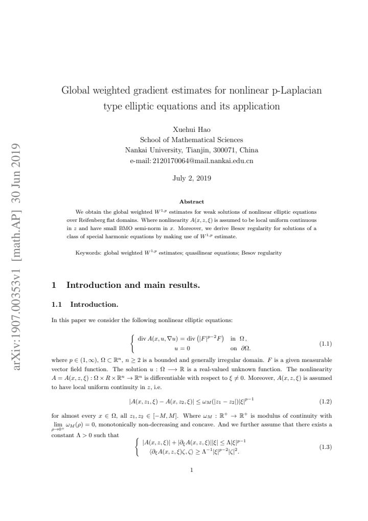First page