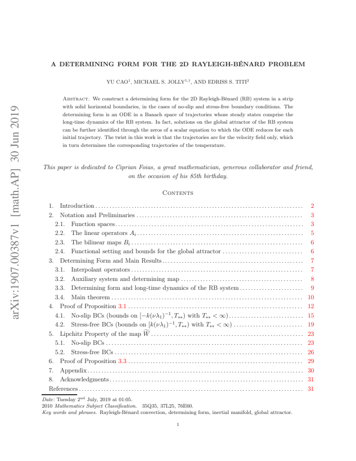 First page