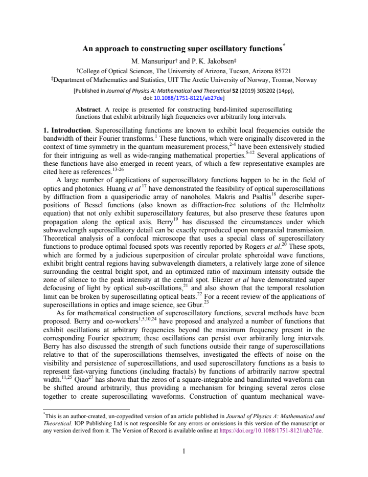 First page