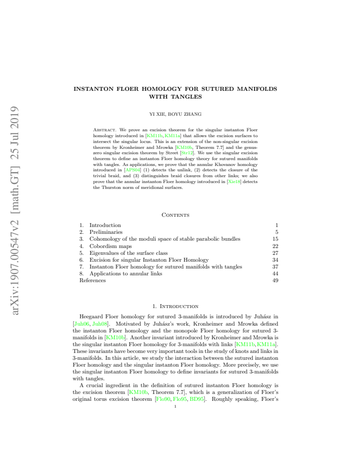 First page