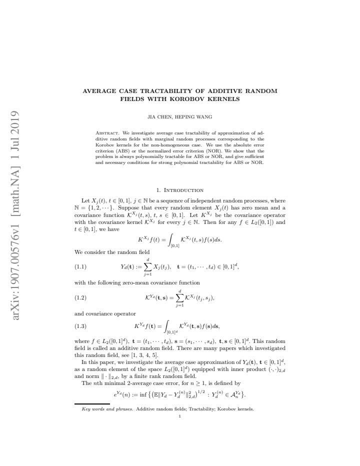 First page