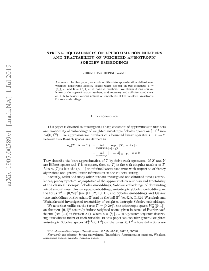First page