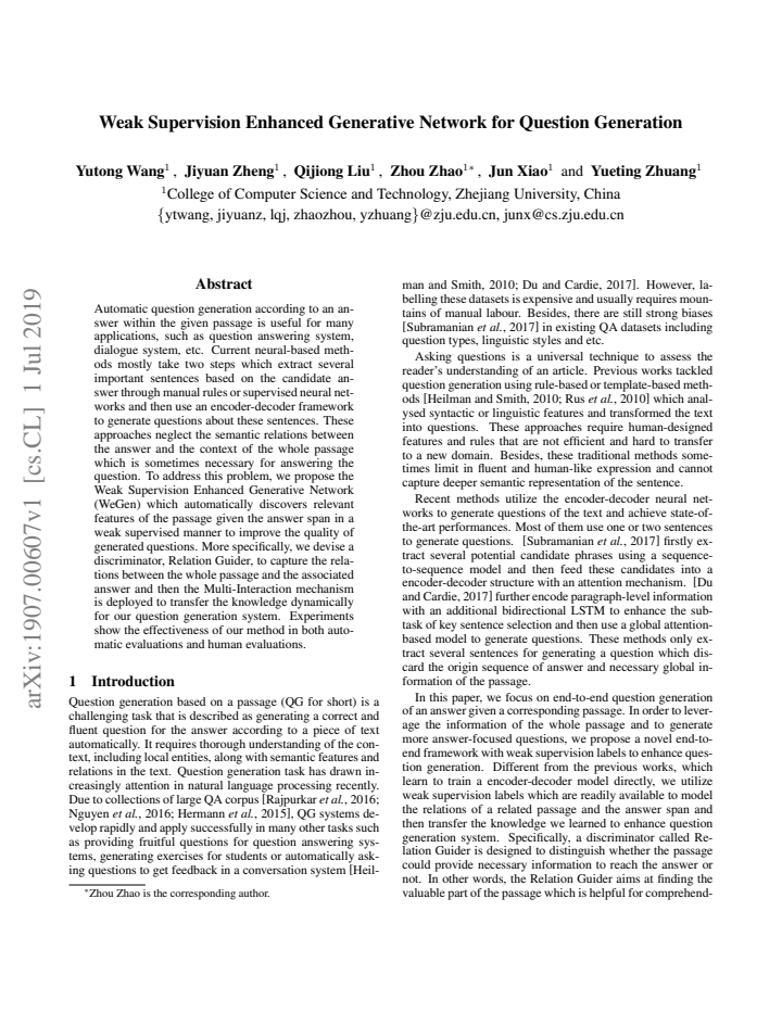 First page