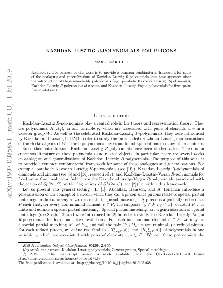 First page