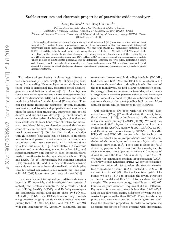 First page