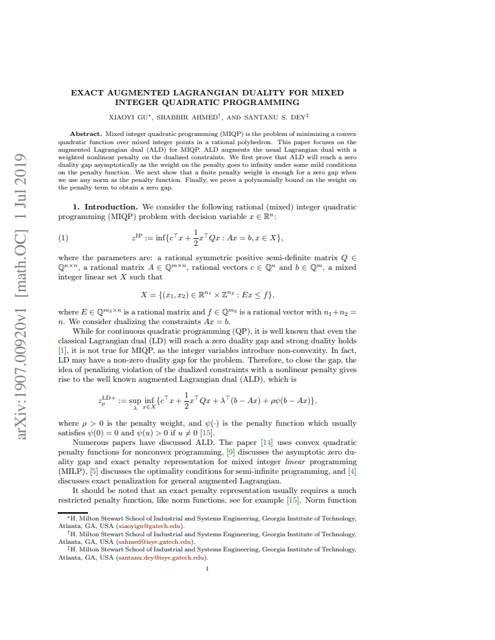 First page