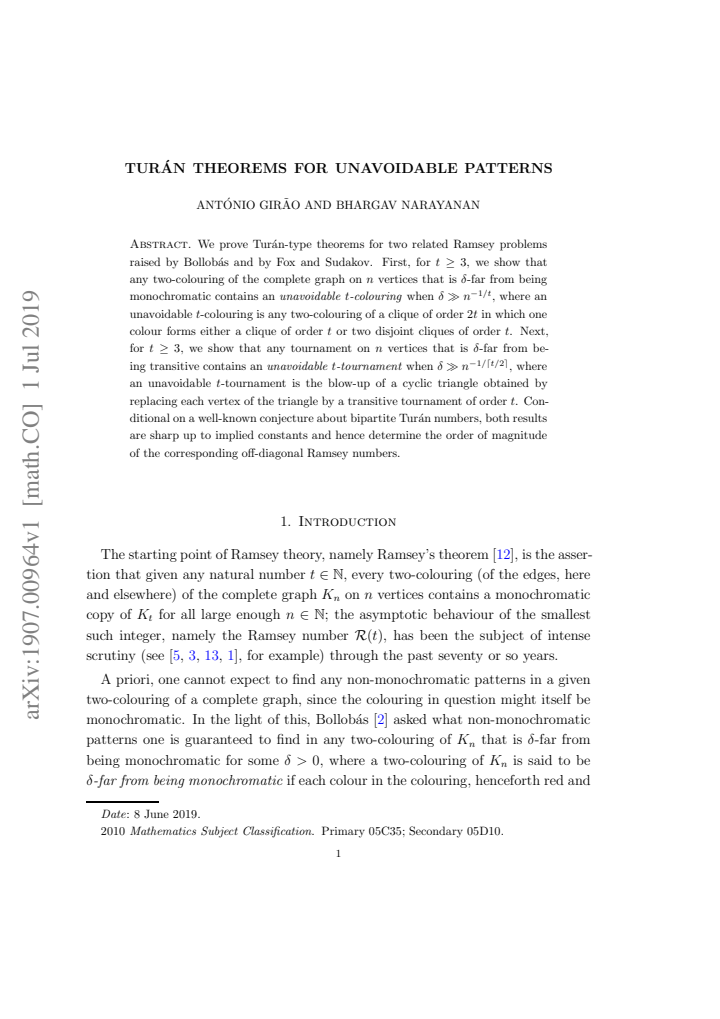 First page