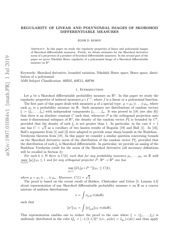 First page