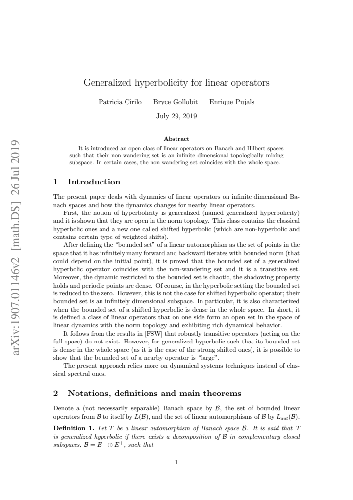 First page