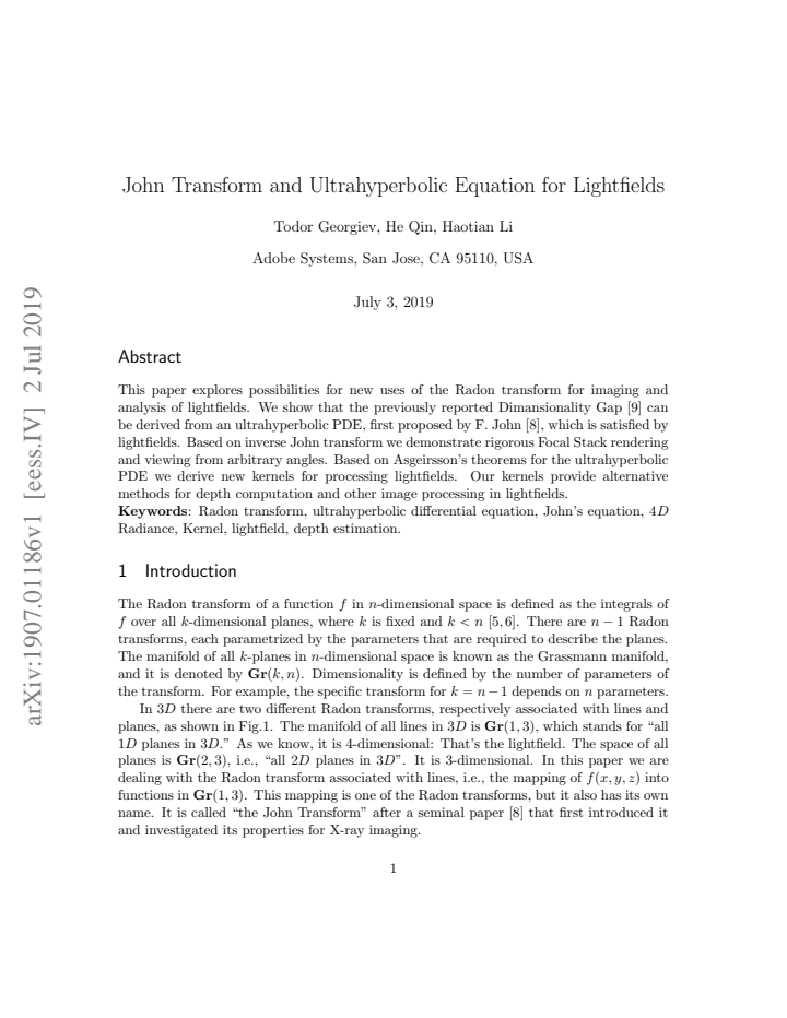 First page