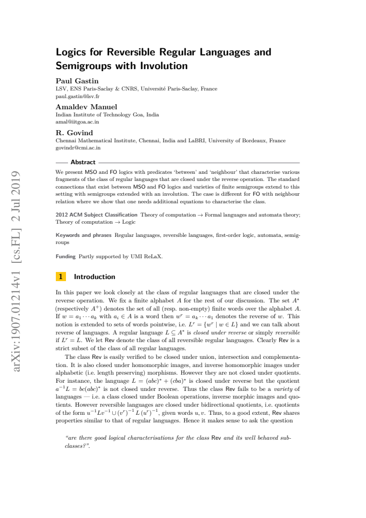 First page