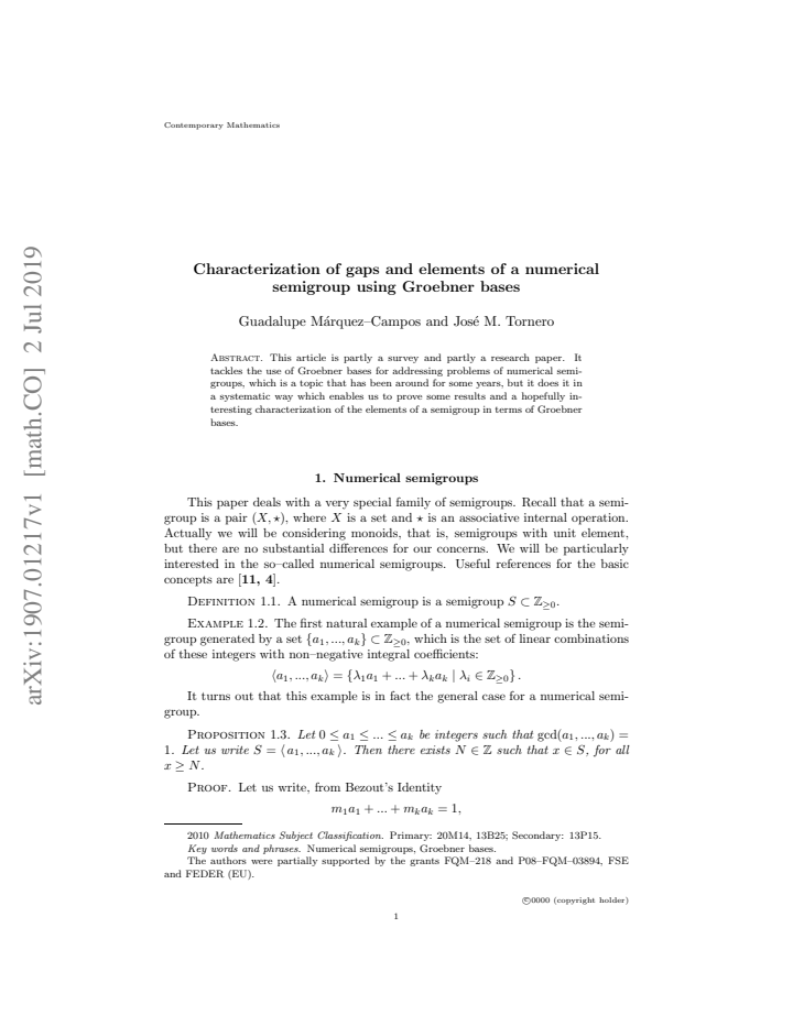 First page