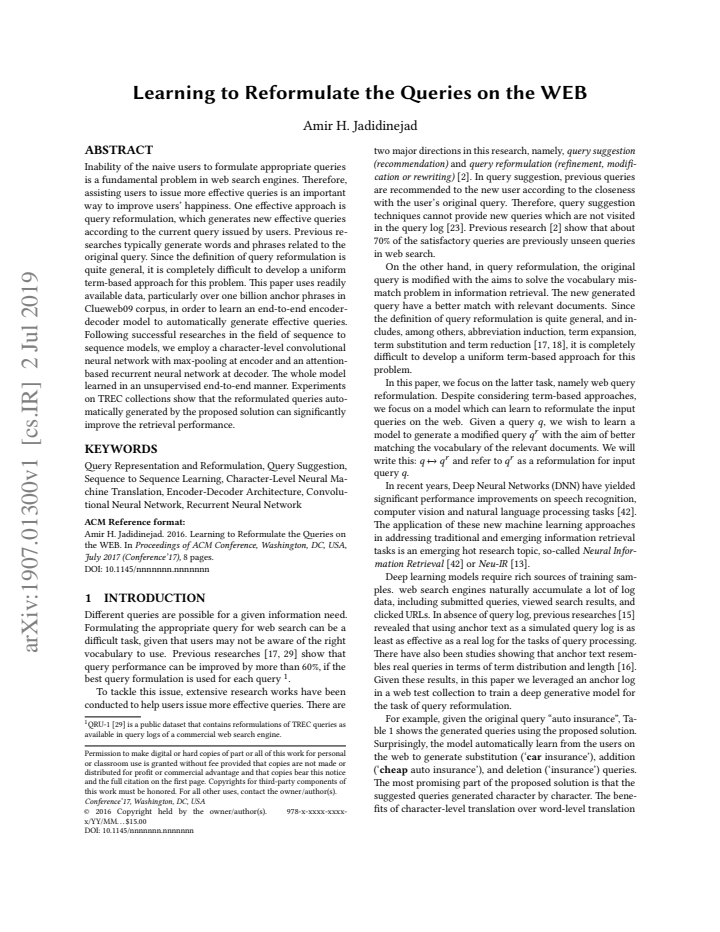 First page