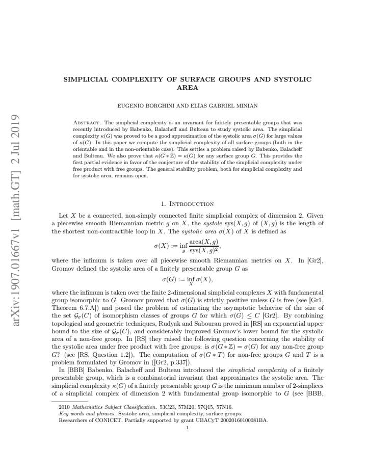 First page