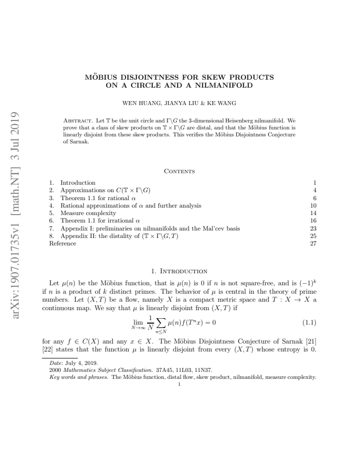 First page