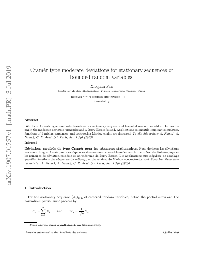First page