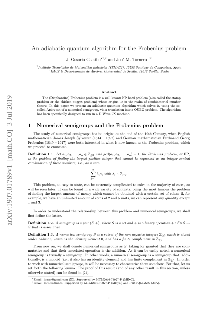 First page