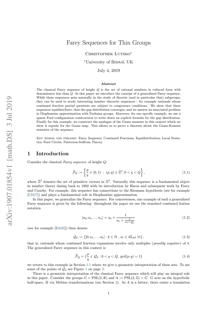 First page