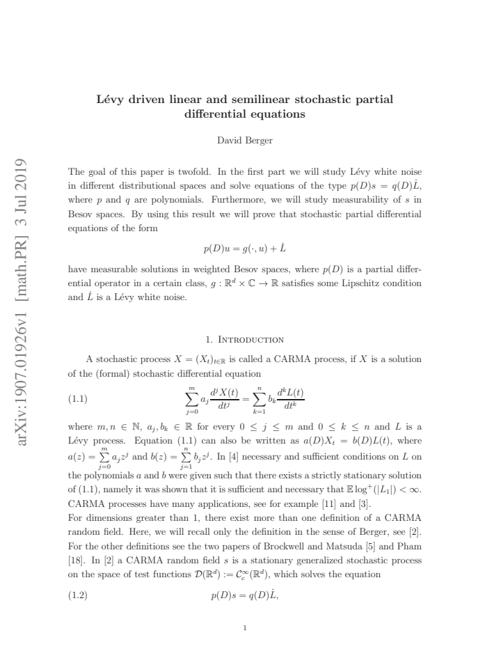 First page