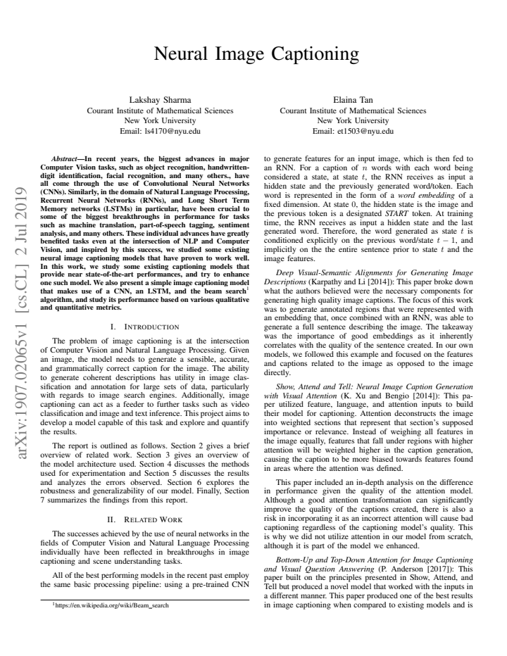 First page