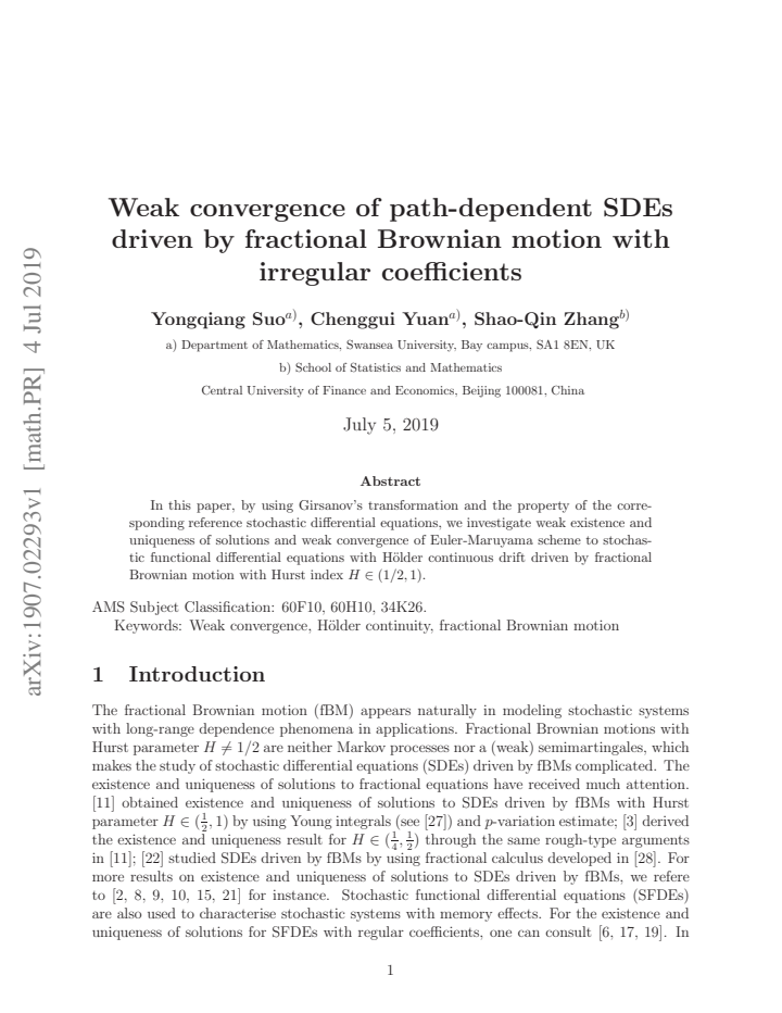 First page