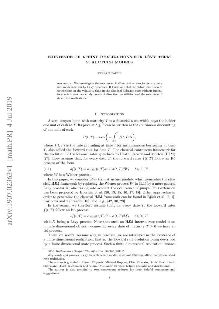 First page