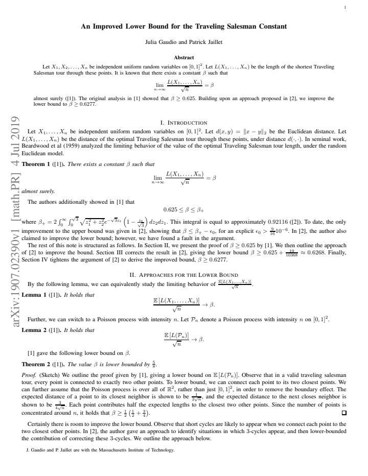 First page