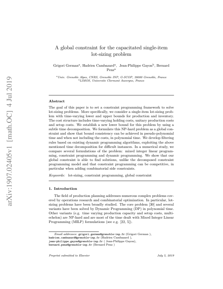 First page