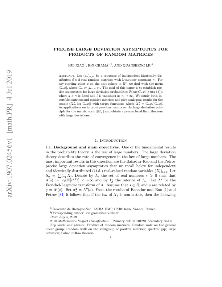 First page