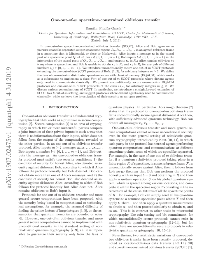 First page