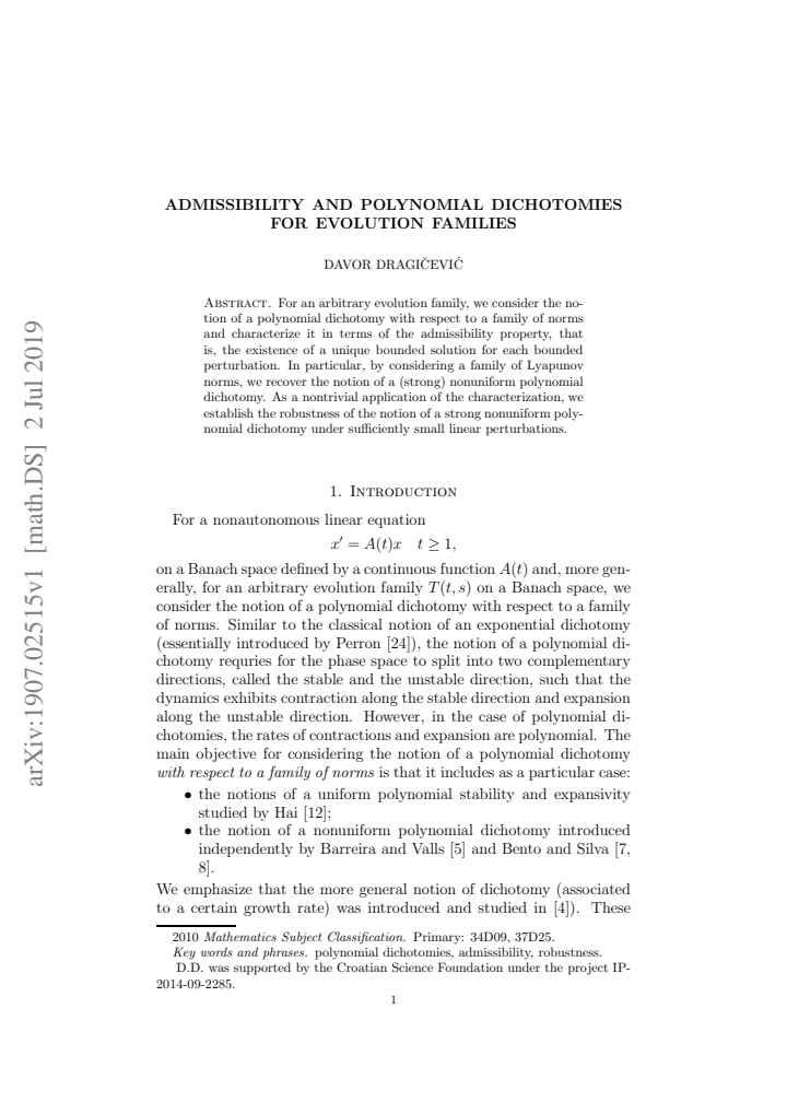 First page