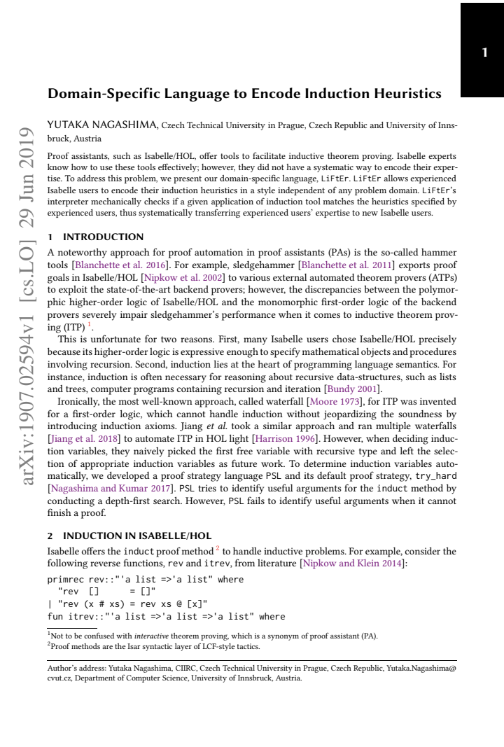 First page