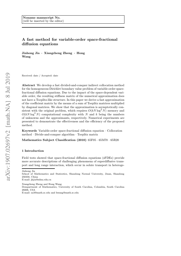 First page