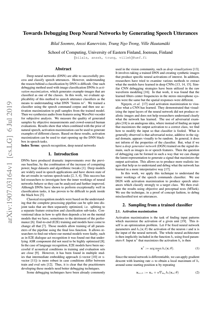 First page