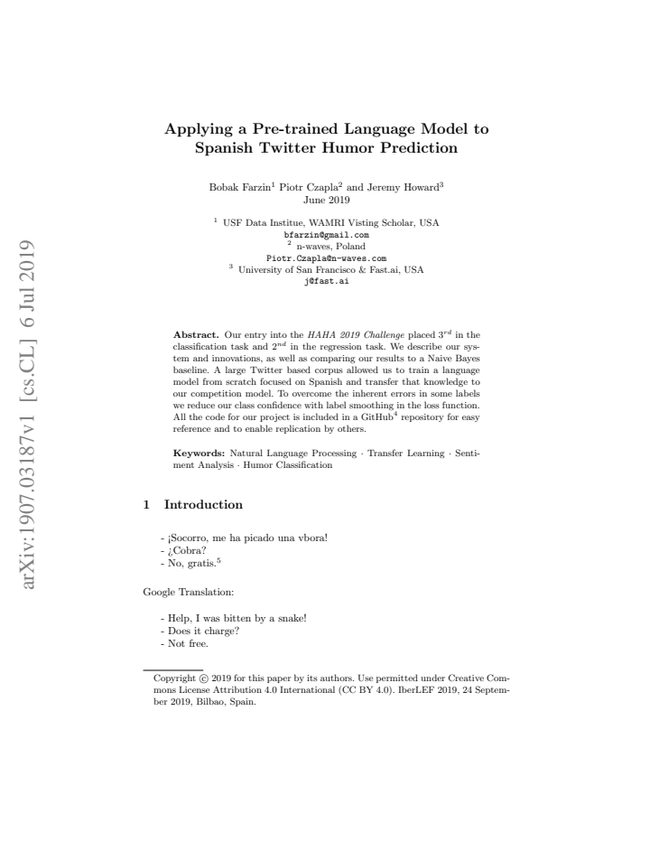 First page