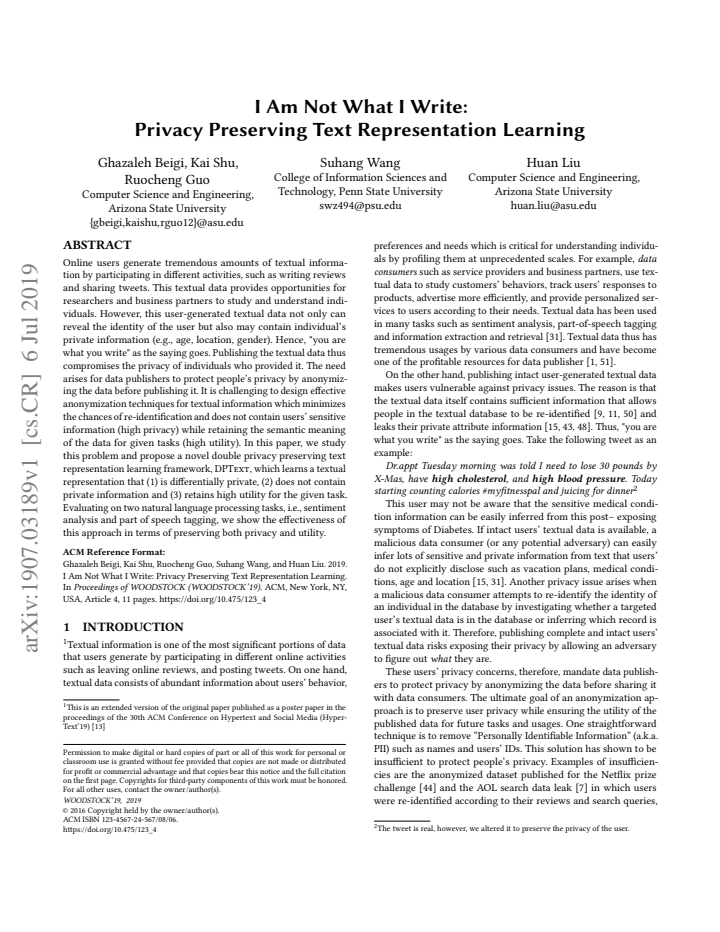 First page