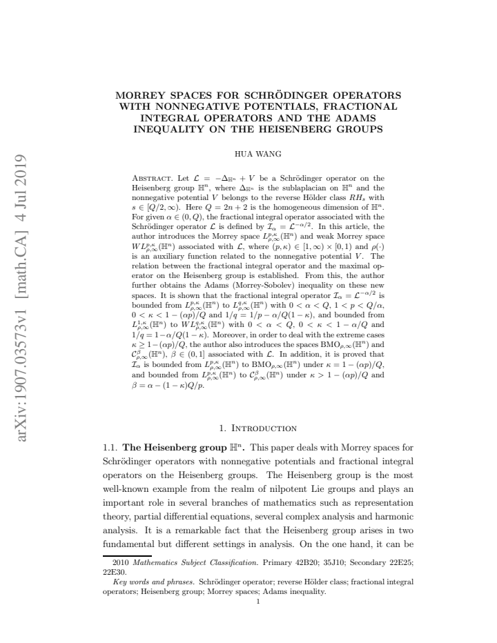 First page