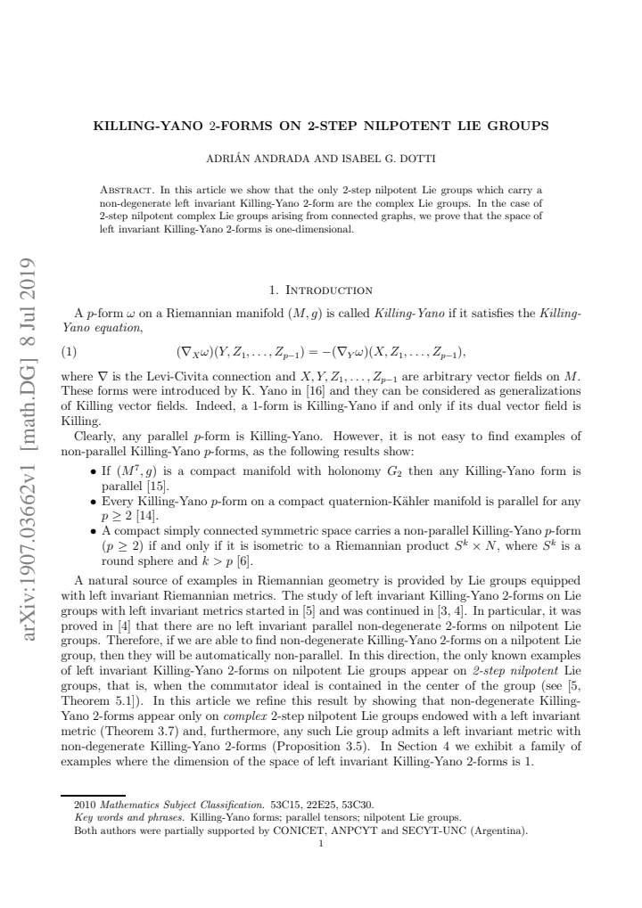 First page