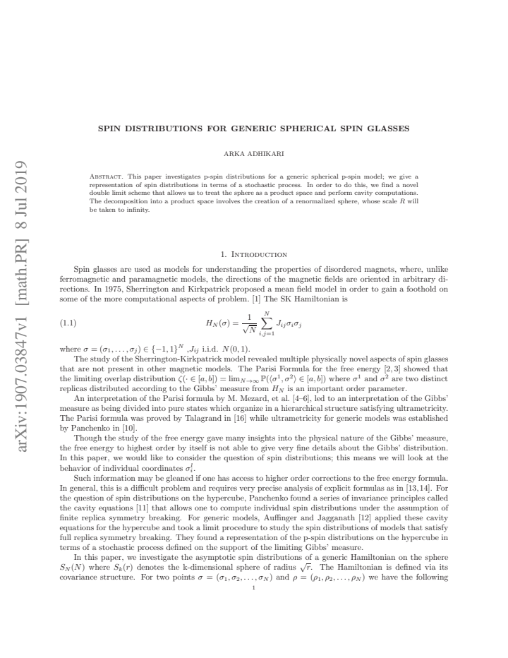 First page