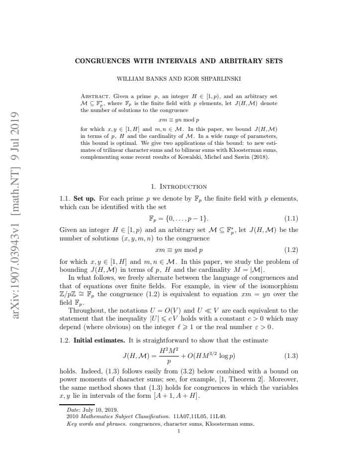 First page