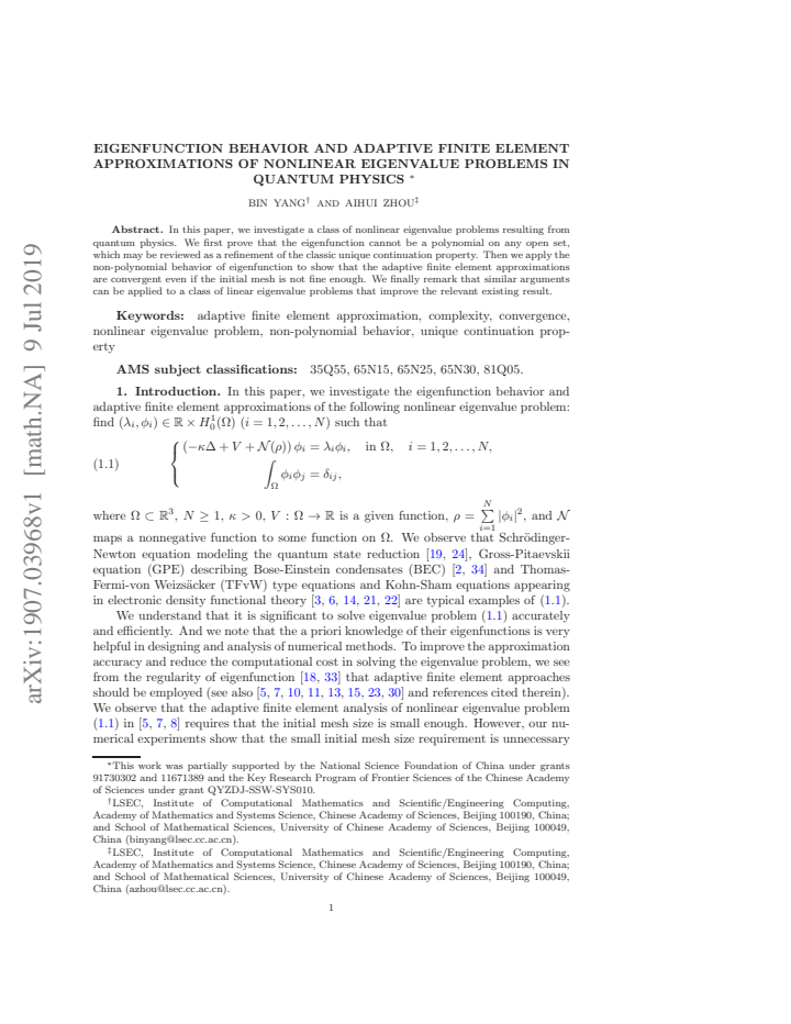 First page