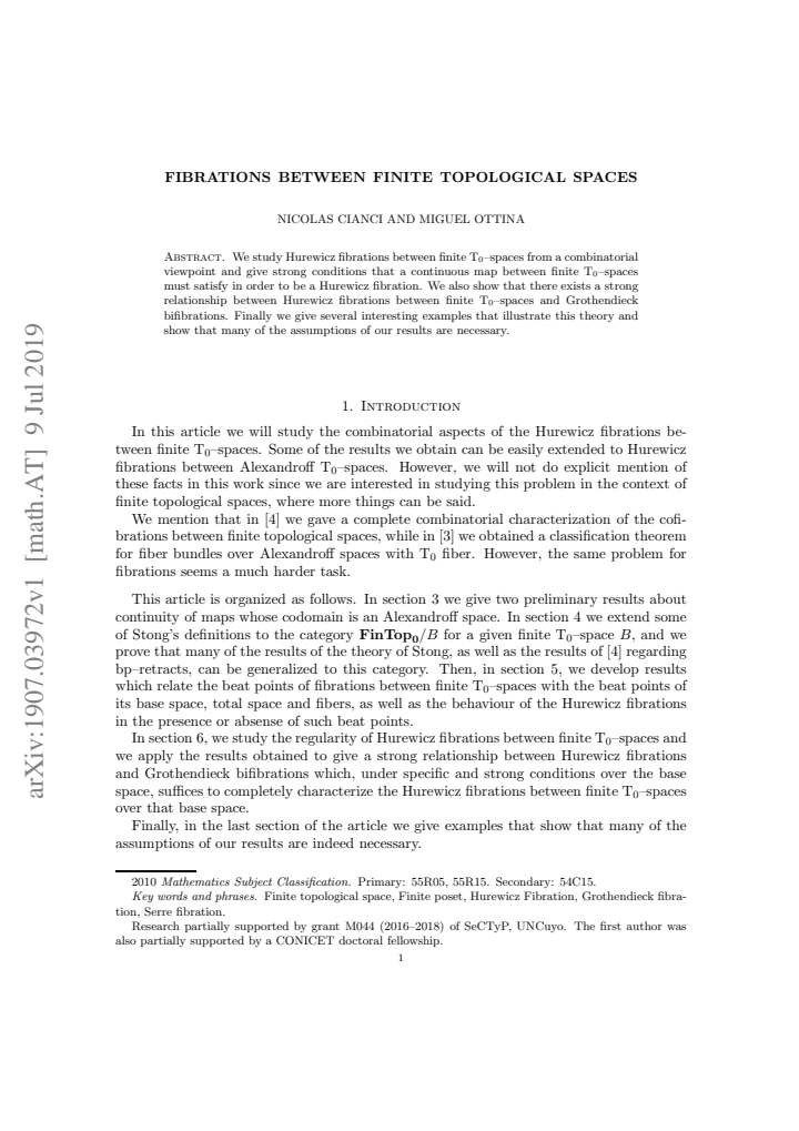 First page