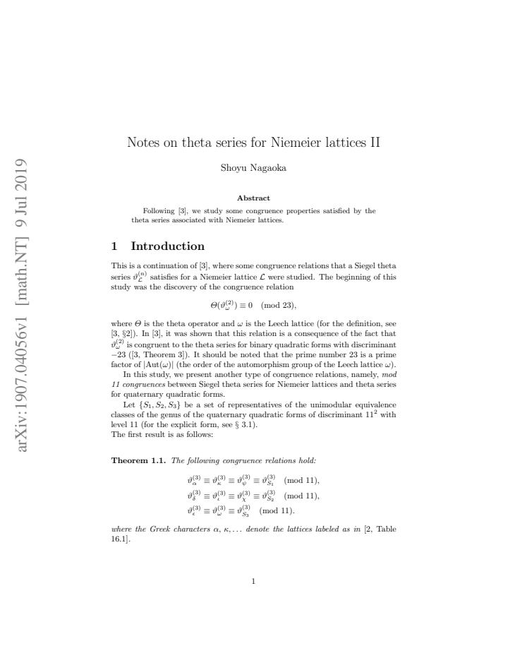 First page