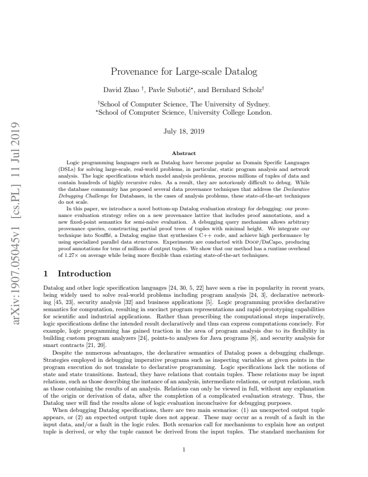 First page