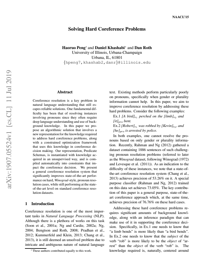First page