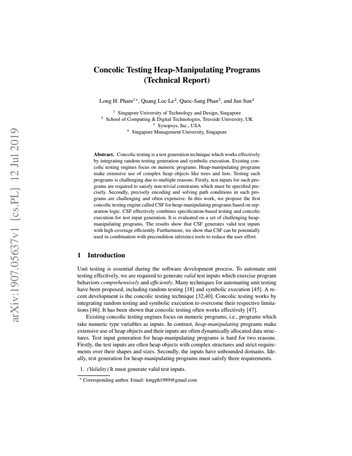 First page