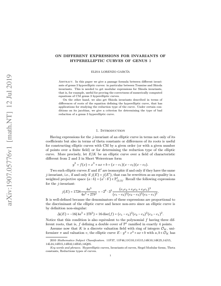 First page