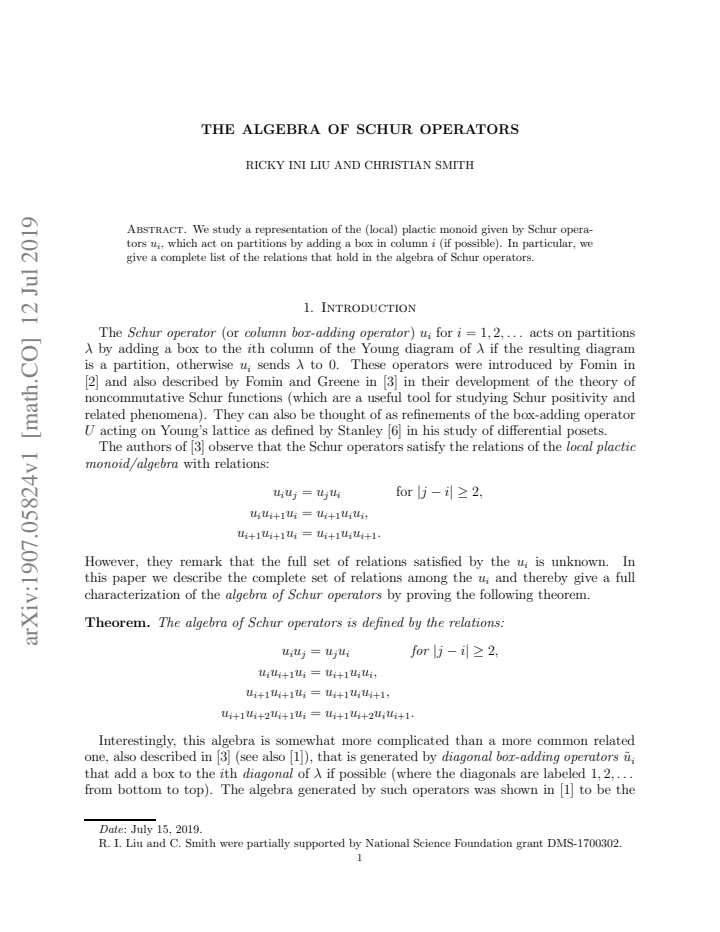First page