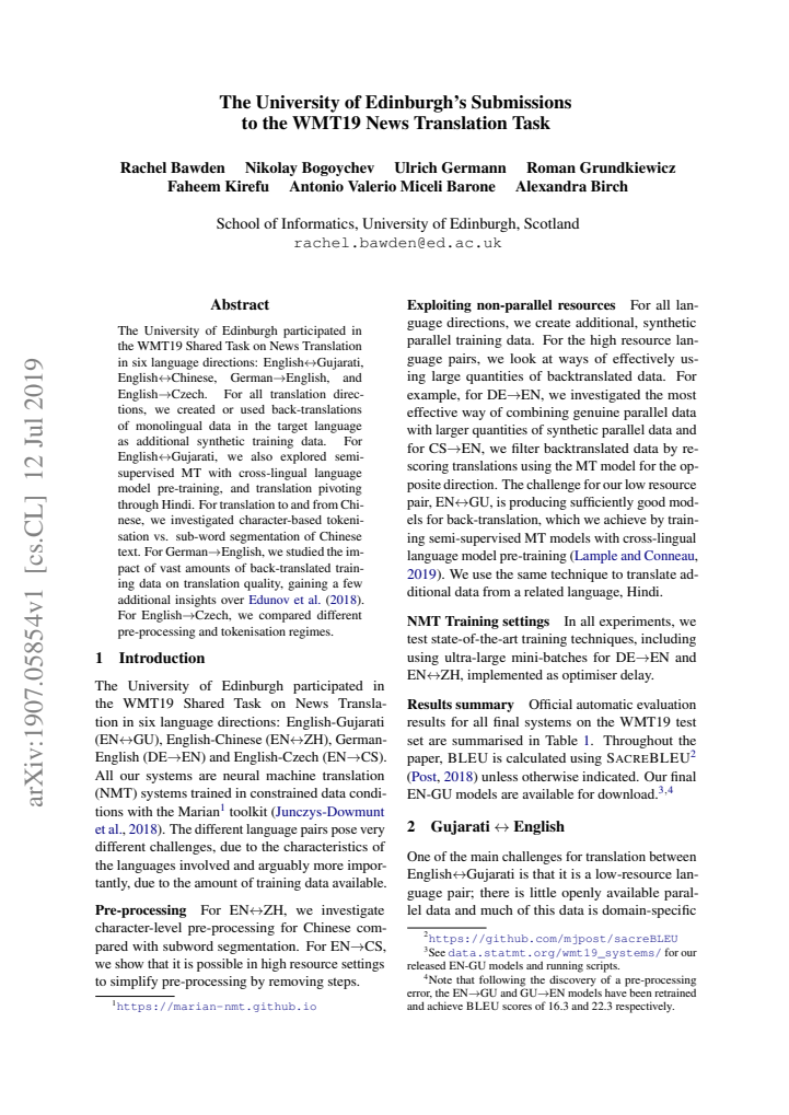 First page