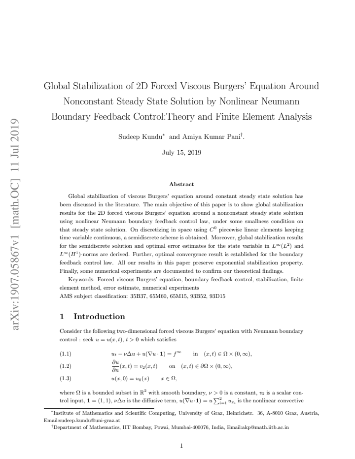 First page